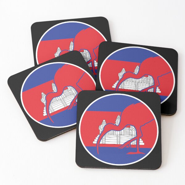 Item preview, Cambodia Giant Ibis Cambodian National Animal Flag designed and sold by FlagX.