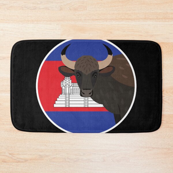 Item preview, Cambodia Kouprey Cambodian National Animal Flag designed and sold by FlagX.