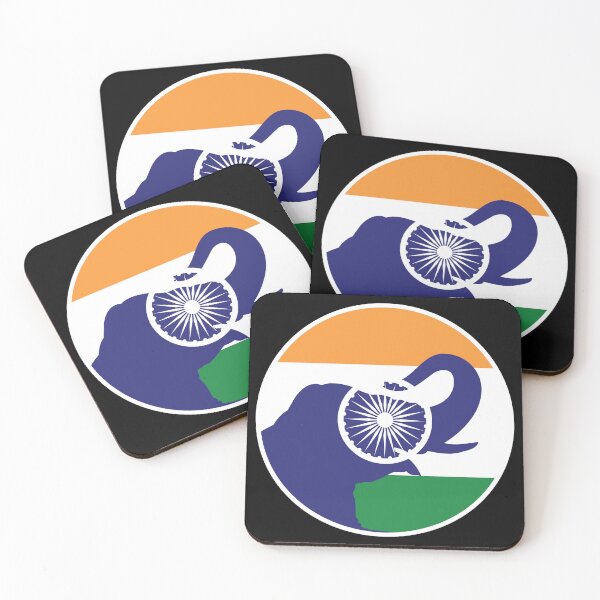 Item preview, India Asian elephant Indian National Animal Flag designed and sold by FlagX.