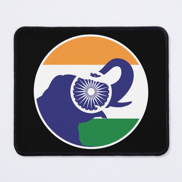 Item preview, India Asian elephant Indian National Animal Flag designed and sold by FlagX.