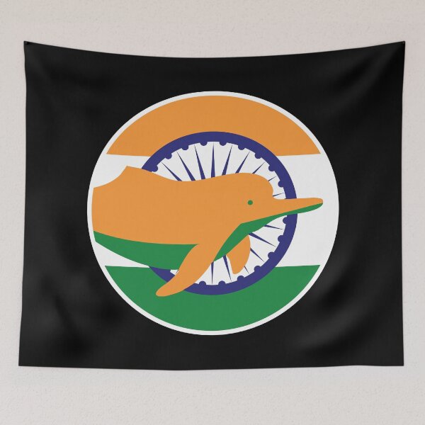 Item preview, India River dolphin Indian National Animal Flag designed and sold by FlagX.