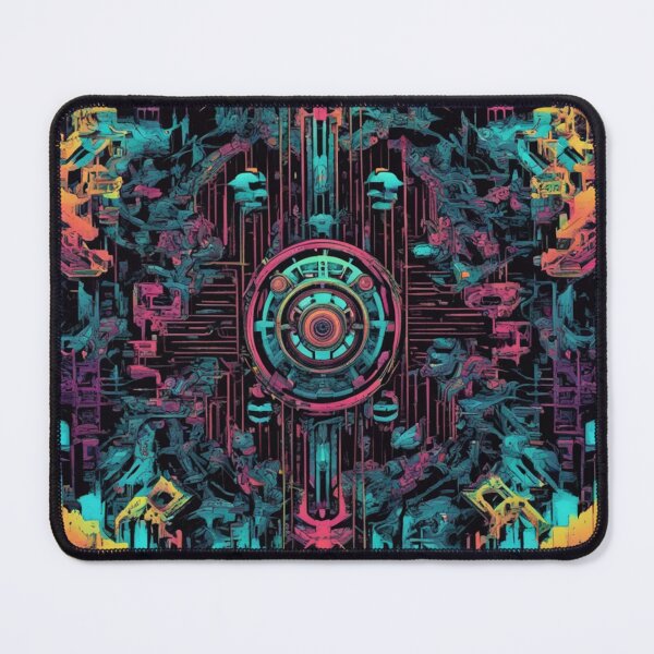Item preview, Colorful Cybernetic Pattern, Dark Abstract, Digital Art designed and sold by Burn-Ego.