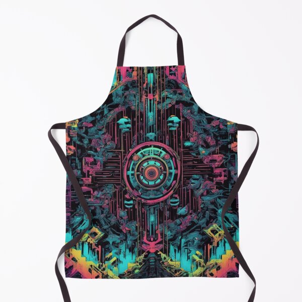 Item preview, Colorful Cybernetic Pattern, Dark Abstract, Digital Art designed and sold by Burn-Ego.