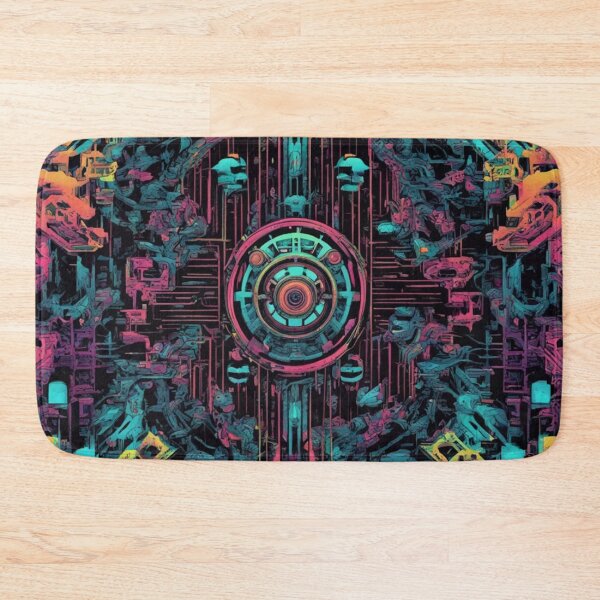 Item preview, Colorful Cybernetic Pattern, Dark Abstract, Digital Art designed and sold by Burn-Ego.
