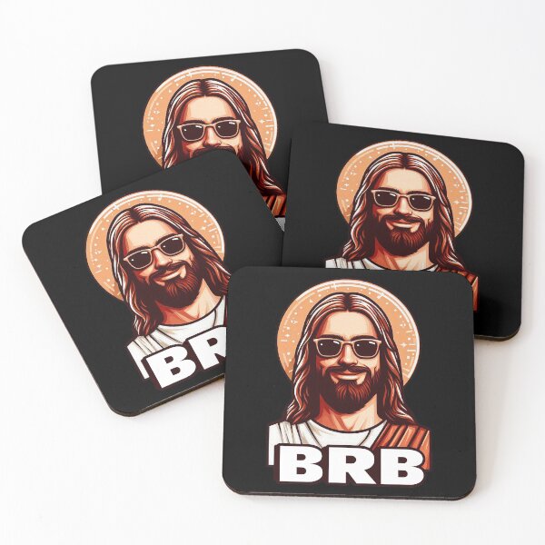 Item preview, BRB meme Jesus Christ is coming soon designed and sold by plushism.