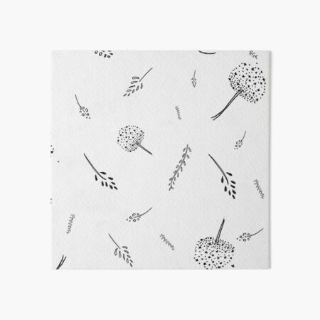 monochrome Meadow Art Board Print