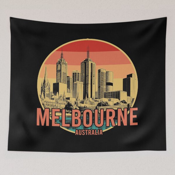 Item preview, Melbourne Australia Vintage Sunset designed and sold by DynastyArt.