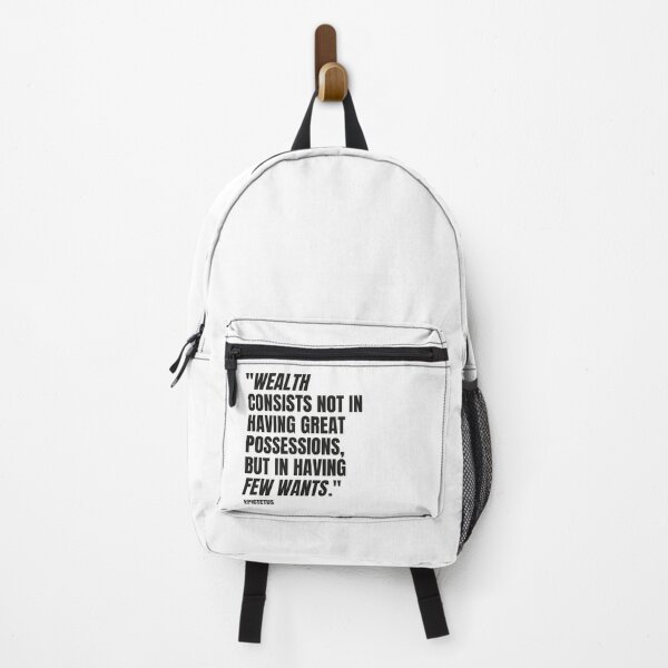 Item preview, "Wealth consists not in having great possessions, but in having few wants." - Epictetus Stoic Quote designed and sold by Bananobanini.