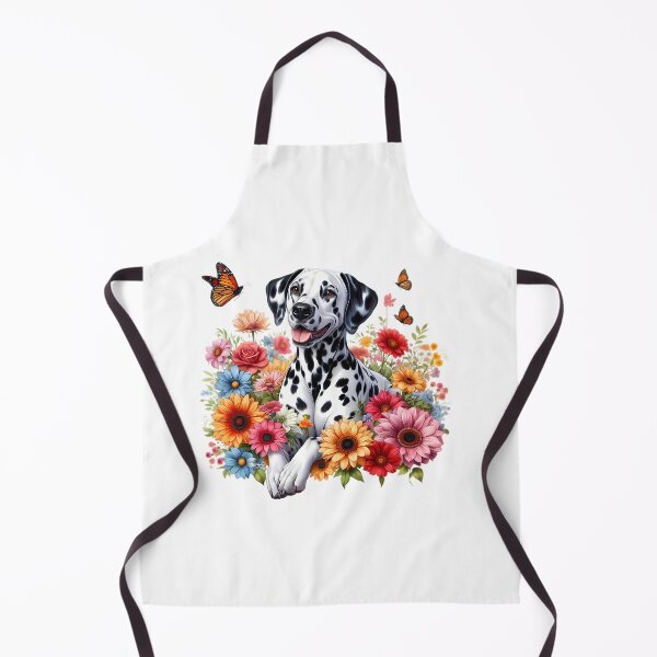 Item preview, A Dalmatian with beautiful colorful flowers designed and sold by CreativeSparkzz.