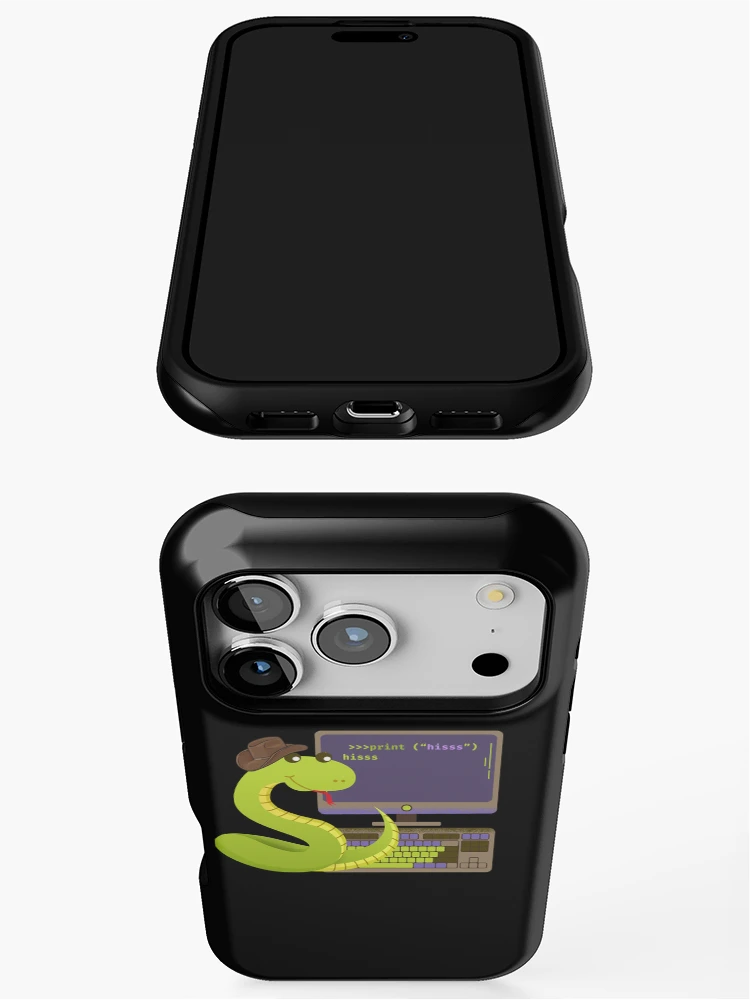 Thumbnail 3 of 4, iPhone Case, Python learning Python designed and sold by t1n3333.