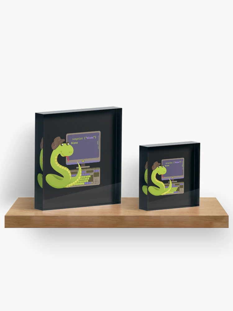 Thumbnail 3 of 5, Acrylic Block, Python learning Python designed and sold by t1n3333.