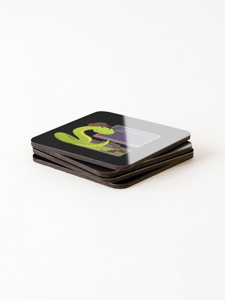 Thumbnail 4 of 5, Coasters (Set of 4), Python learning Python designed and sold by t1n3333.