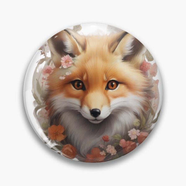 Item preview, Cute floral fox clipart designed and sold by Vegasstickers.