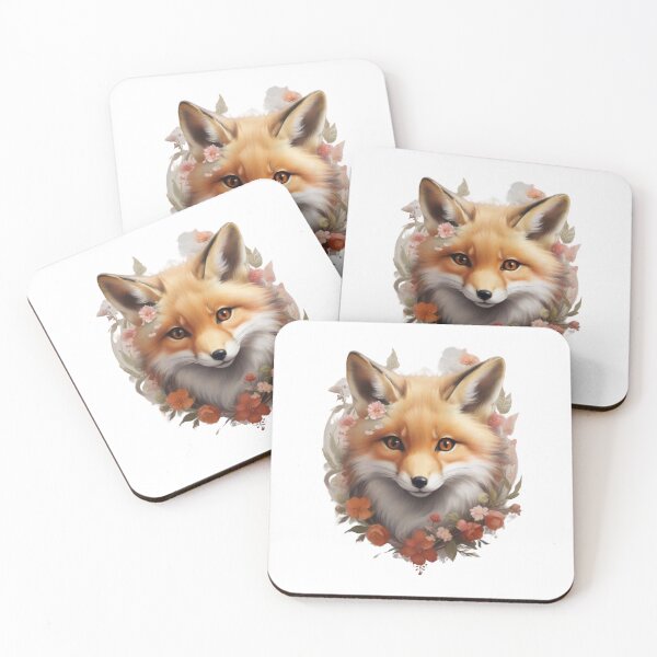Item preview, Cute floral fox clipart designed and sold by Vegasstickers.