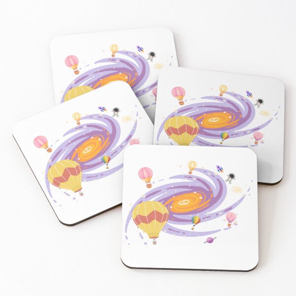 Item preview, Air balloon flying through galaxy designed and sold by PanKakeDesign.