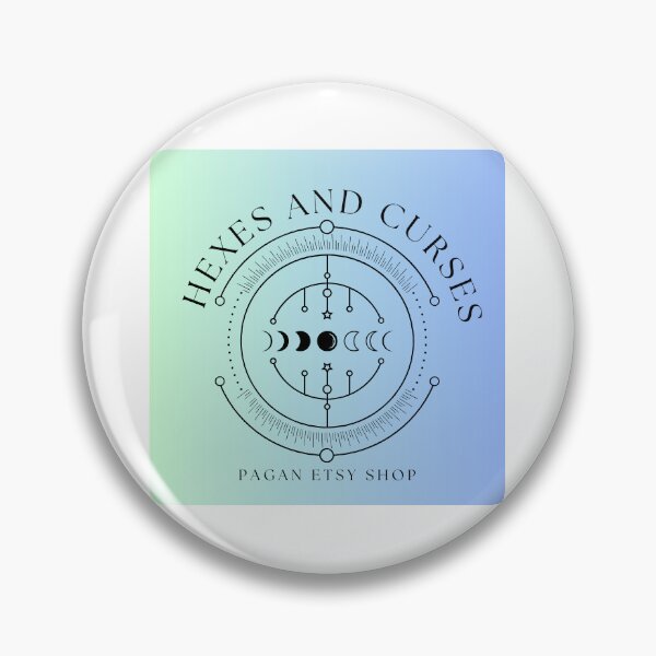 Item preview, Hexes and Curses Logo - Green Blue designed and sold by HexesAndCurses.