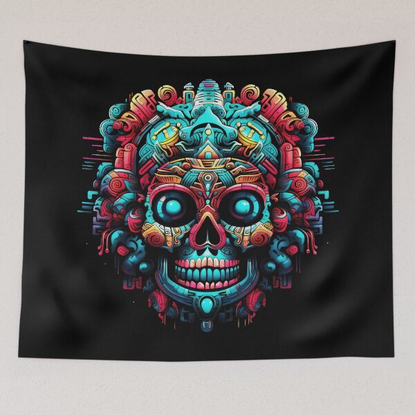 Item preview, Calavera Psicodélica, Muerte, Símbolo, Oscuridad, Peligro, Transitoriedad, Miedo, Arte Macabro designed and sold by psytrancedesign.
