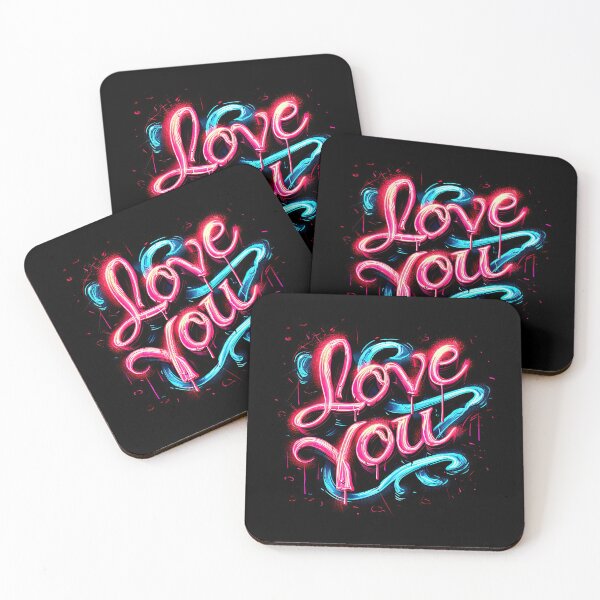 Item preview, Neon Love You logo design designed and sold by Jerhus.