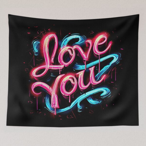 Item preview, Neon Love You logo design designed and sold by Jerhus.