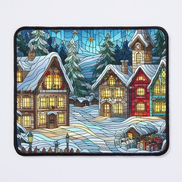 Item preview, Christmas Village Stained Glass designed and sold by Delamoon.