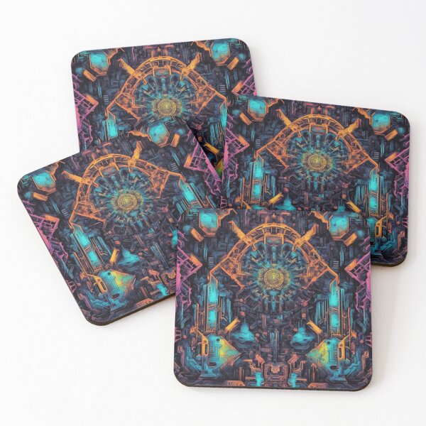Item preview, Psychedelic Cyberpunk, Abstract Expressionism, Digital Art designed and sold by Burn-Ego.