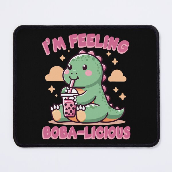 Item preview, I’m Feeling Boba-licious Cute Kawaii Dinosaur With Boba Drink designed and sold by wtfbba.