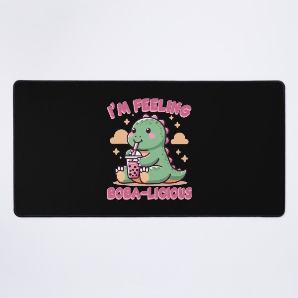 Item preview, I’m Feeling Boba-licious Cute Kawaii Dinosaur With Boba Drink designed and sold by wtfbba.