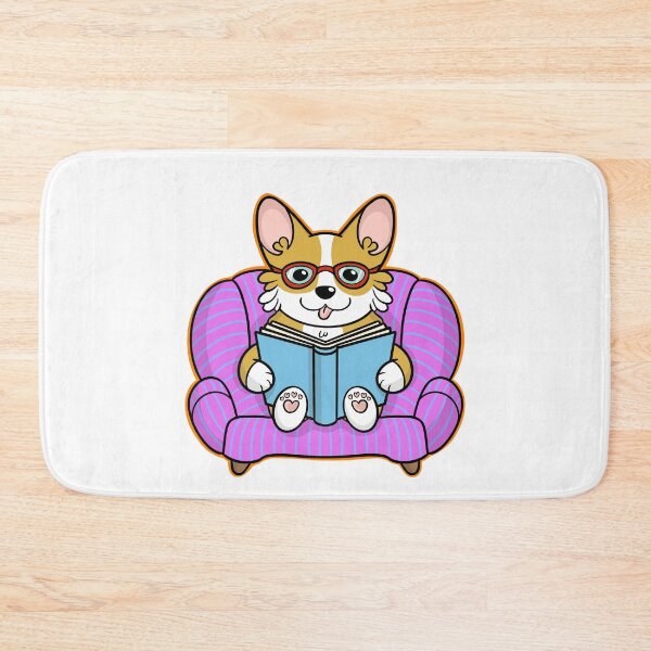 Item preview, Cute Corgi Reading Book designed and sold by DrawsCutePaws.