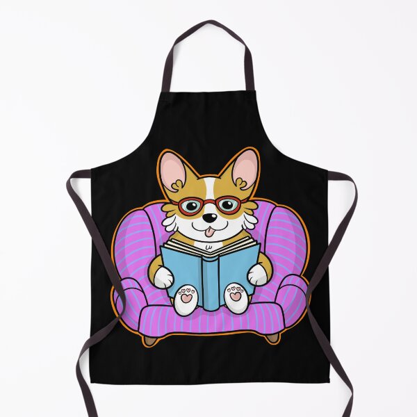 Item preview, Cute Corgi Reading Book designed and sold by DrawsCutePaws.