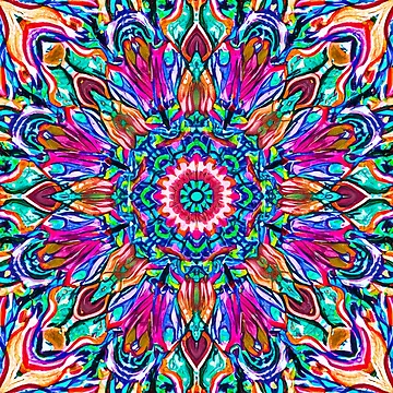 Artwork thumbnail, Colorful Mandala Pattern by Pattern-life-