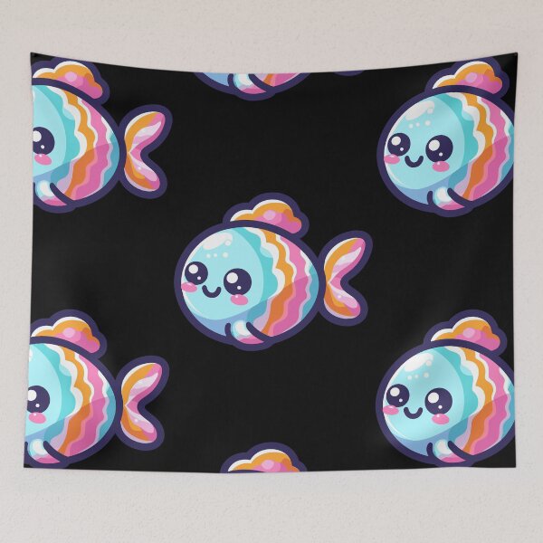Item preview, Playful Fish Cartoon designed and sold by ArtfulWeave.