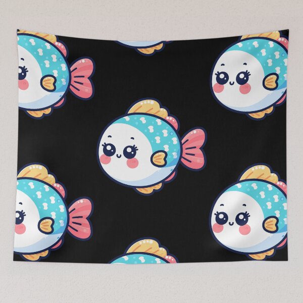 Item preview, Joyful Fish Cartoon designed and sold by ArtfulWeave.
