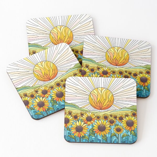 Item preview, Sunflower Field Stained Glass designed and sold by Delamoon.