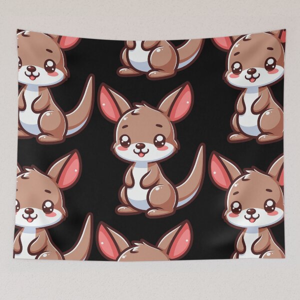 Item preview, Outback Adventure Kangaroo designed and sold by ArtfulWeave.
