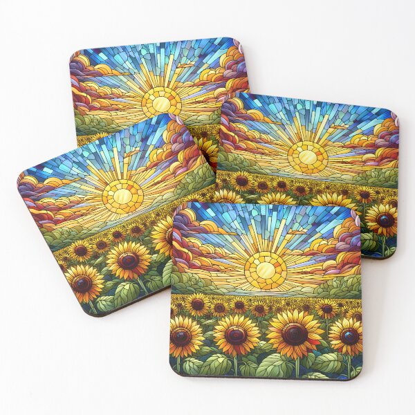 Item preview, Sunflower Field Stained Glass designed and sold by Delamoon.