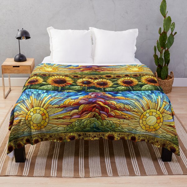 Item preview, Sunflower Field Stained Glass designed and sold by Delamoon.