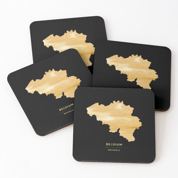 Item preview, Map of Belgium in gold color designed and sold by Jerhus.