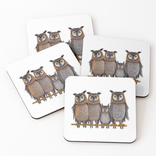 Item preview, Family of Cuteness - Wise Owl Family designed and sold by Michael van der Hoorn.