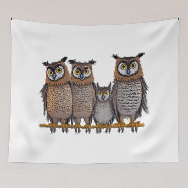 Item preview, Family of Cuteness - Wise Owl Family designed and sold by Michael van der Hoorn.