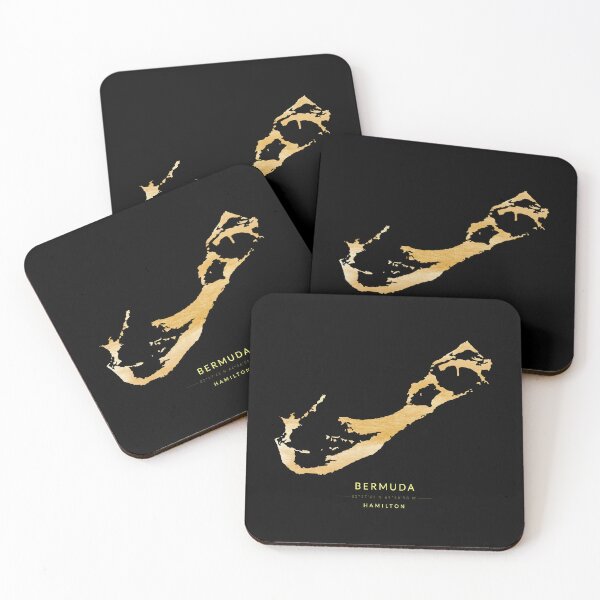 Item preview, Bermuda map in gold color designed and sold by Jerhus.