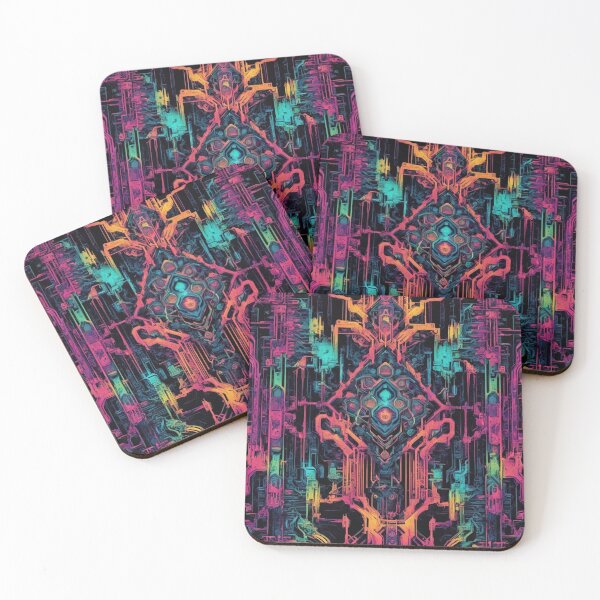 Item preview, Psychedelic Tech, Abstract Expressionism, Digital Art designed and sold by Burn-Ego.