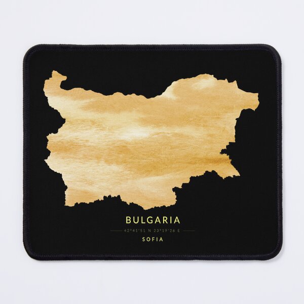 Item preview, Bulgaria map in gold color designed and sold by Jerhus.