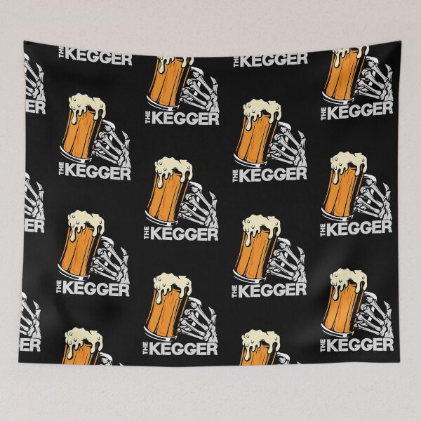 Item preview, The kegger dead bones Vintage skull hand with Beer summer cold brew Design  designed and sold by DeluxeLK.