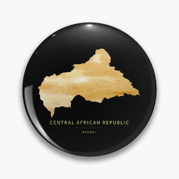 Item preview, Central African Republic map in gold color designed and sold by Jerhus.