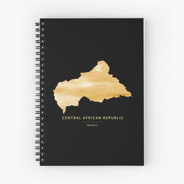 Item preview, Central African Republic map in gold color designed and sold by Jerhus.