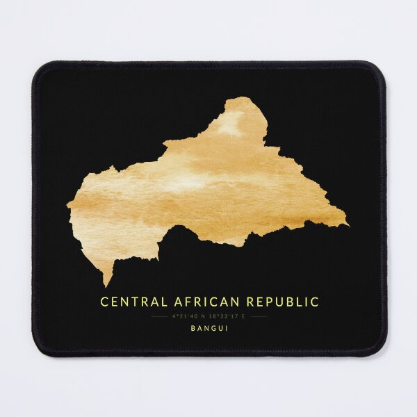 Item preview, Central African Republic map in gold color designed and sold by Jerhus.