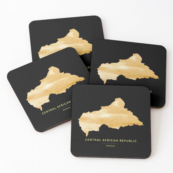 Item preview, Central African Republic map in gold color designed and sold by Jerhus.