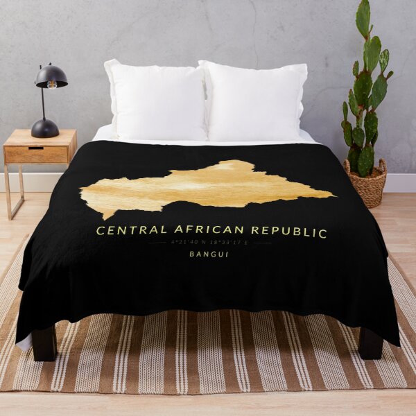 Item preview, Central African Republic map in gold color designed and sold by Jerhus.