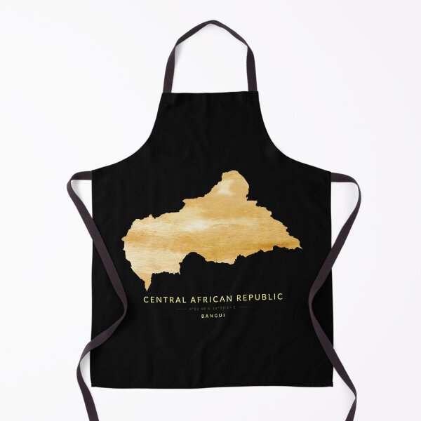 Item preview, Central African Republic map in gold color designed and sold by Jerhus.