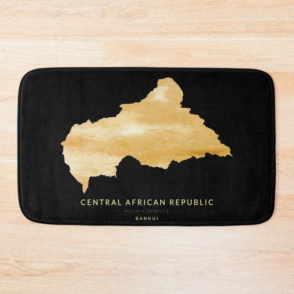 Item preview, Central African Republic map in gold color designed and sold by Jerhus.